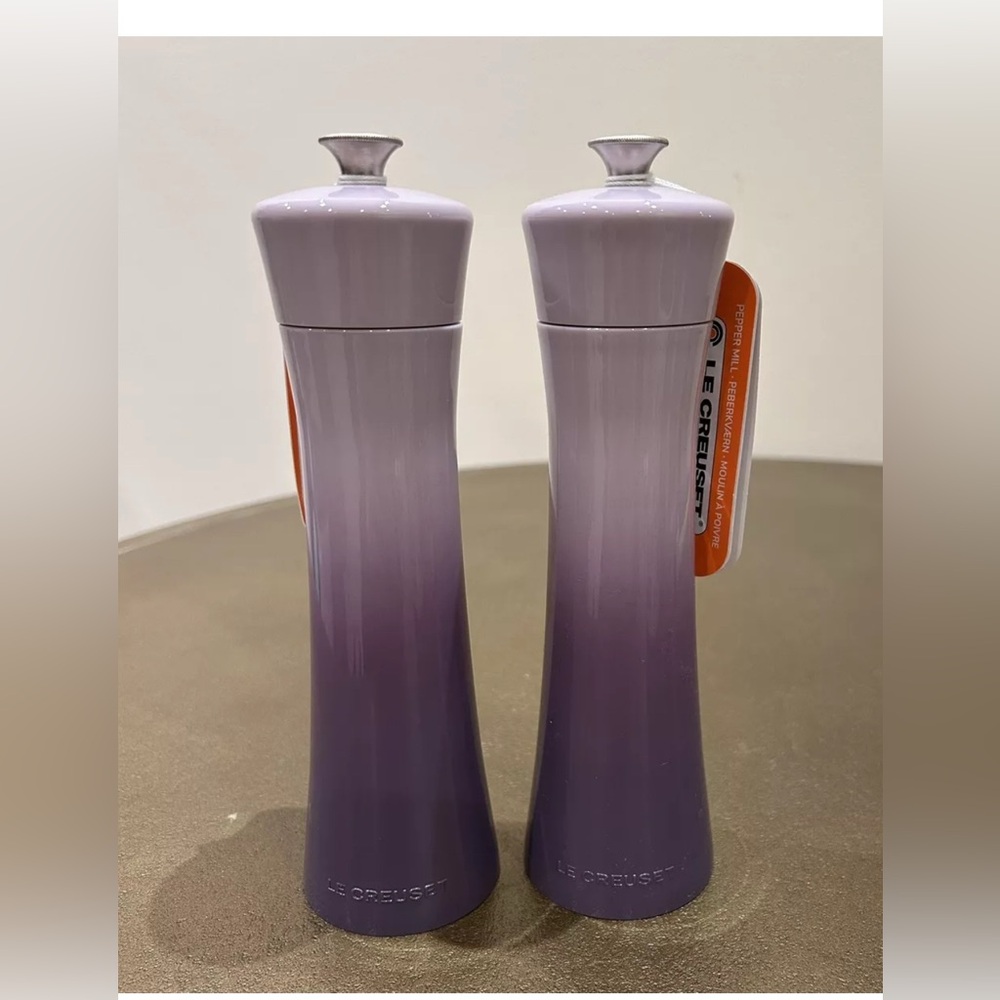 LE CREUSET 8" 20CM BLUEBELL BLUE BELL PURPLE PROVENCE SALT PEPPER MILL AUTHENTIC